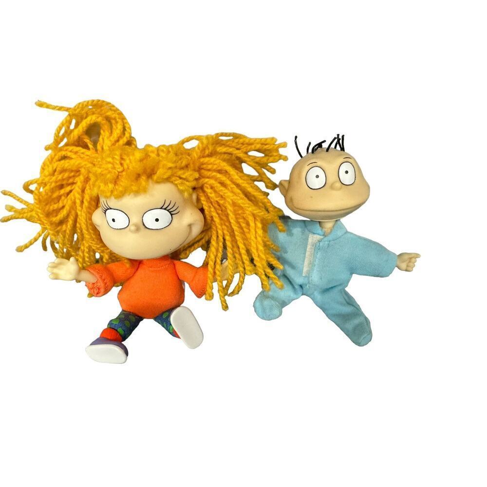 1997 Mattel Rugrats- Angelica And Tommy Soft Body Toys